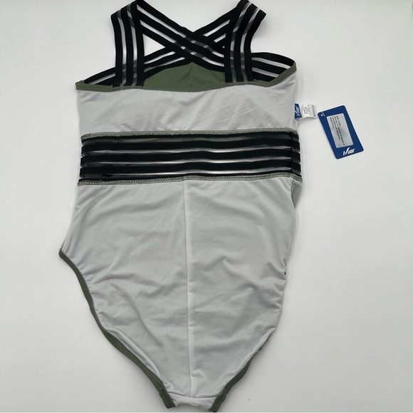 Hilor Women's One Piece Front Crossover Hollow Bathing Suit Size Large NWT - Picture 6 of 12